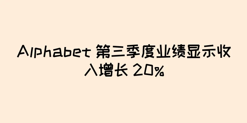 Alphabet 第三季度业绩显示收入增长 20%