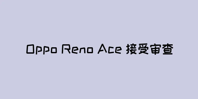 Oppo Reno Ace 接受审查