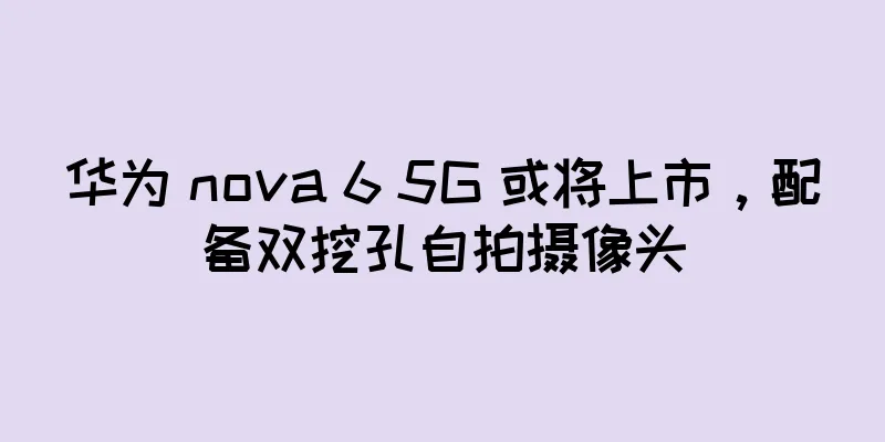 华为 nova 6 5G 或将上市，配备双挖孔自拍摄像头