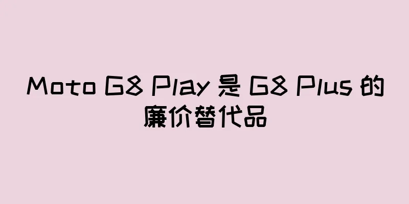 Moto G8 Play 是 G8 Plus 的廉价替代品