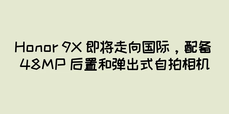 Honor 9X 即将走向国际，配备 48MP 后置和弹出式自拍相机