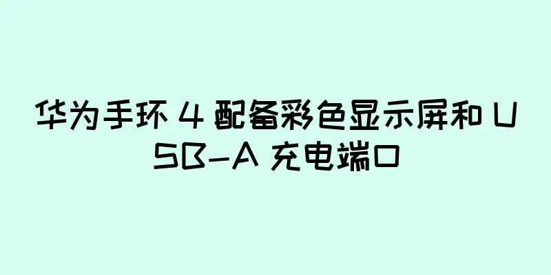 华为手环 4 配备彩色显示屏和 USB-A 充电端口