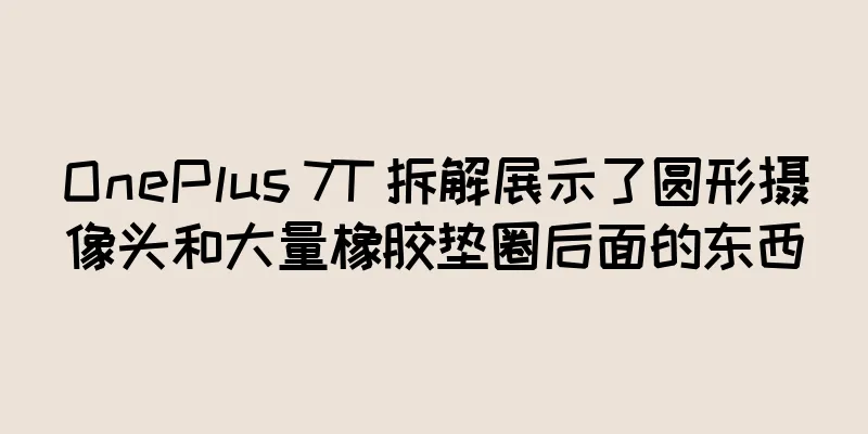 OnePlus 7T 拆解展示了圆形摄像头和大量橡胶垫圈后面的东西