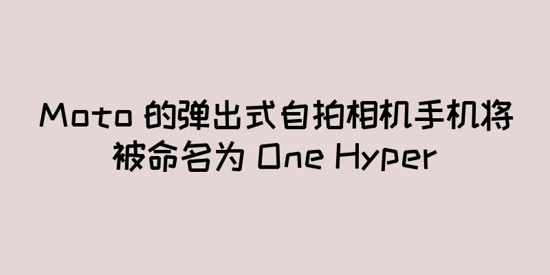 Moto 的弹出式自拍相机手机将被命名为 One Hyper