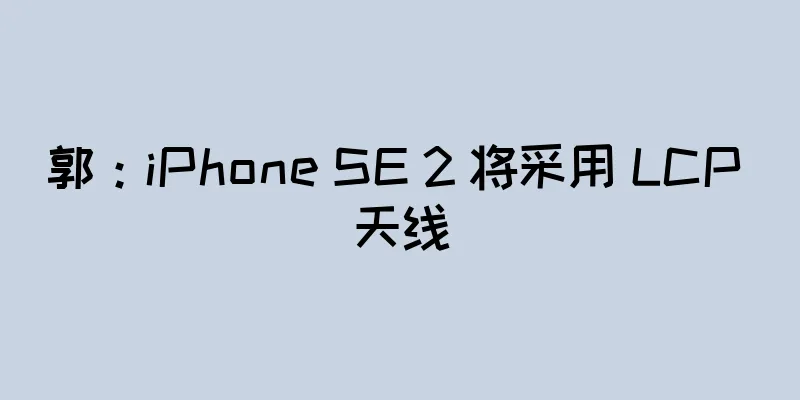 郭：iPhone SE 2 将采用 LCP 天线