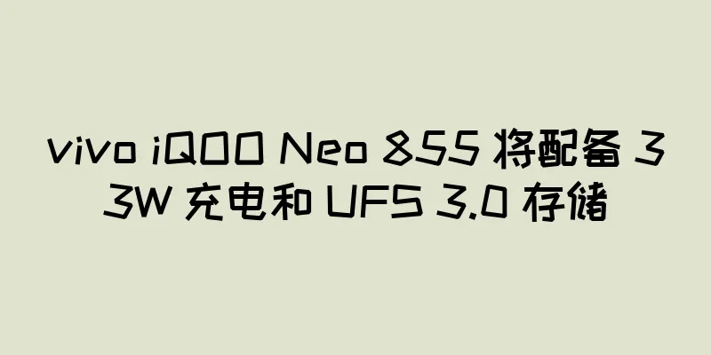vivo iQOO Neo 855 将配备 33W 充电和 UFS 3.0 存储