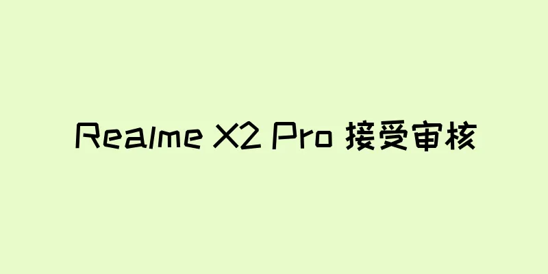 Realme X2 Pro 接受审核