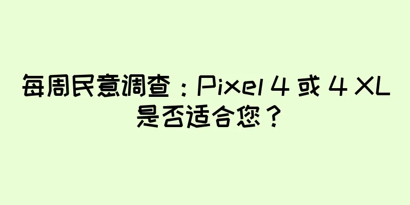 每周民意调查：Pixel 4 或 4 XL 是否适合您？