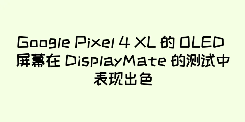 Google Pixel 4 XL 的 OLED 屏幕在 DisplayMate 的测试中表现出色