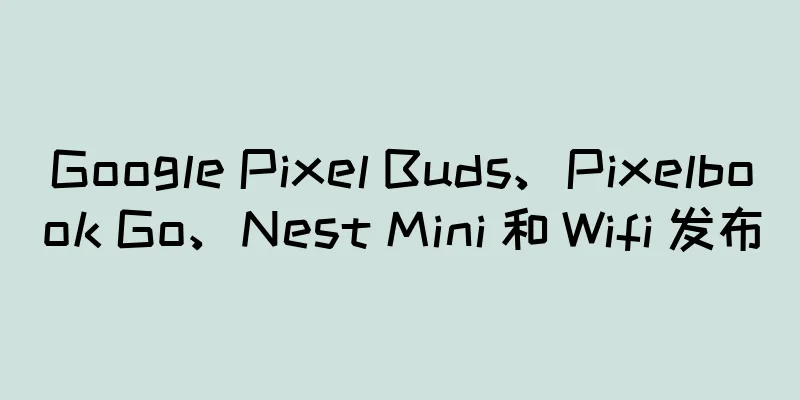 Google Pixel Buds、Pixelbook Go、Nest Mini 和 Wifi 发布
