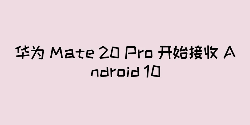 华为 Mate 20 Pro 开始接收 Android 10