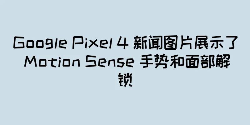 Google Pixel 4 新闻图片展示了 Motion Sense 手势和面部解锁