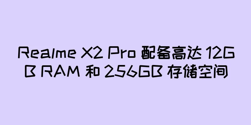Realme X2 Pro 配备高达 12GB RAM 和 256GB 存储空间