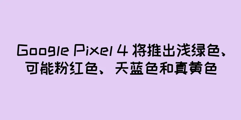 Google Pixel 4 将推出浅绿色、可能粉红色、天蓝色和真黄色