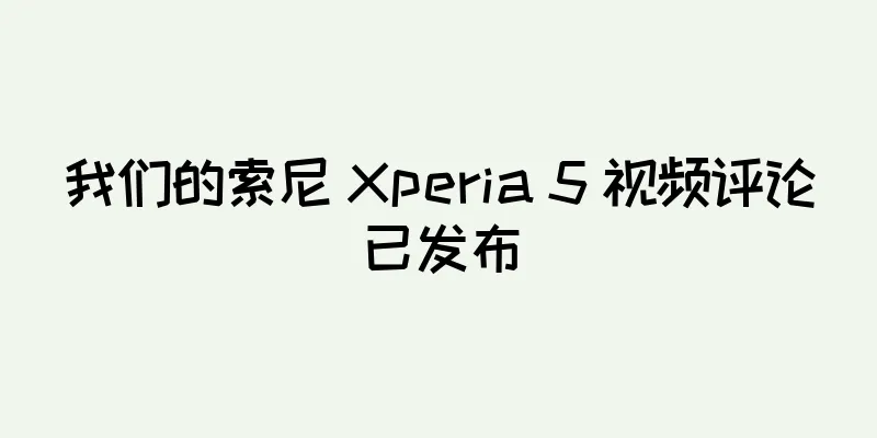 我们的索尼 Xperia 5 视频评论已发布
