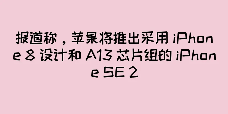 报道称，苹果将推出采用 iPhone 8 设计和 A13 芯片组的 iPhone SE 2
