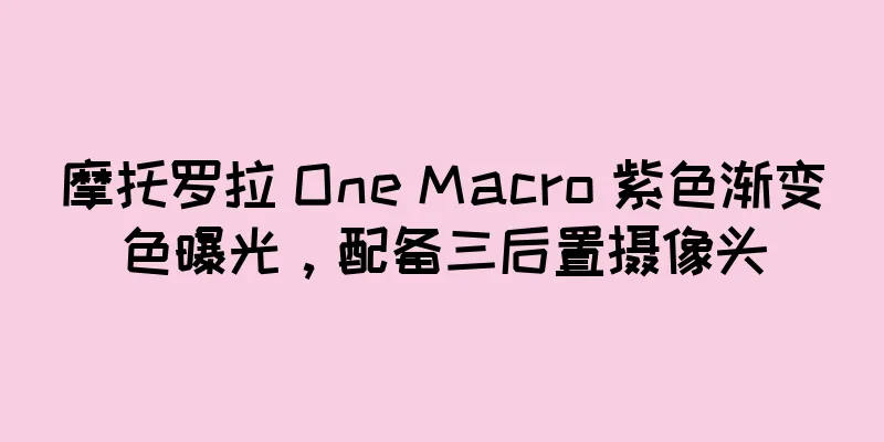 摩托罗拉 One Macro 紫色渐变色曝光，配备三后置摄像头