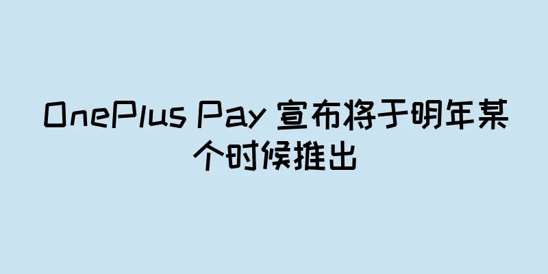 OnePlus Pay 宣布将于明年某个时候推出