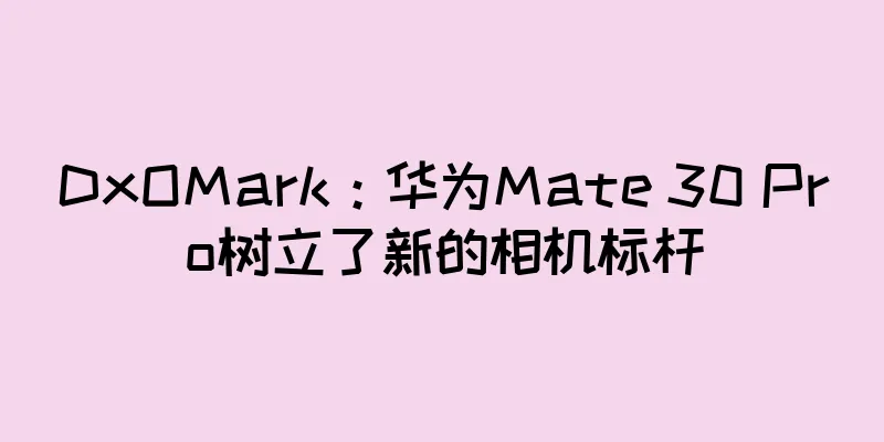 DxOMark：华为Mate 30 Pro树立了新的相机标杆