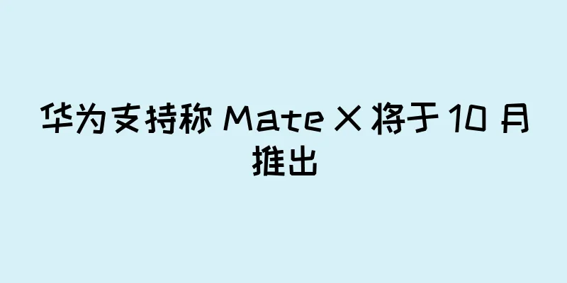 华为支持称 Mate X 将于 10 月推出