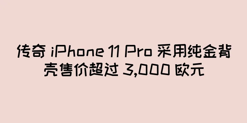 传奇 iPhone 11 Pro 采用纯金背壳售价超过 3,000 欧元