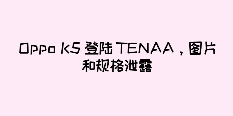 Oppo K5 登陆 TENAA，图片和规格泄露