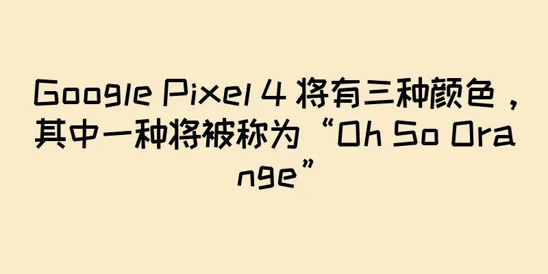 Google Pixel 4 将有三种颜色，其中一种将被称为“Oh So Orange”