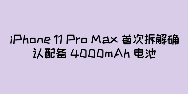iPhone 11 Pro Max 首次拆解确认配备 4000mAh 电池