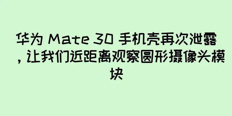 华为 Mate 30 手机壳再次泄露，让我们近距离观察圆形摄像头模块
