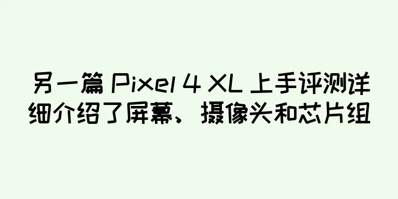另一篇 Pixel 4 XL 上手评测详细介绍了屏幕、摄像头和芯片组