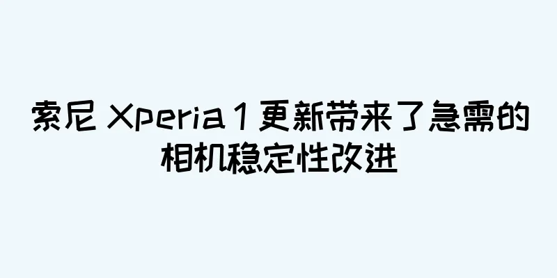 索尼 Xperia 1 更新带来了急需的相机稳定性改进