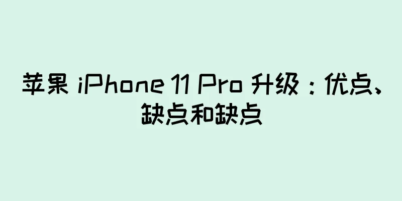 苹果 iPhone 11 Pro 升级：优点、缺点和缺点