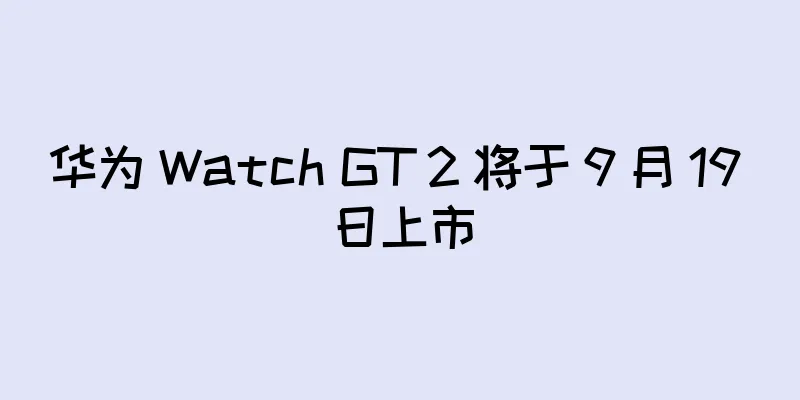华为 Watch GT 2 将于 9 月 19 日上市