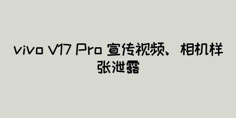 vivo V17 Pro 宣传视频、相机样张泄露