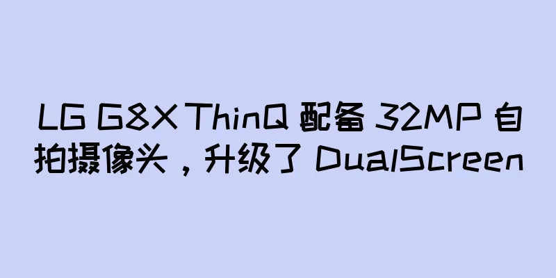 LG G8X ThinQ 配备 32MP 自拍摄像头，升级了 DualScreen