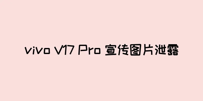 vivo V17 Pro 宣传图片泄露