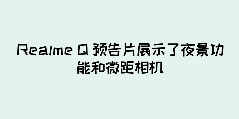 Realme Q 预告片展示了夜景功能和微距相机