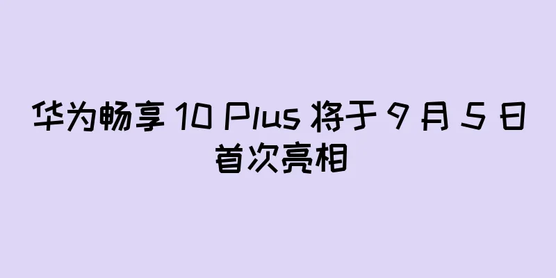 华为畅享 10 Plus 将于 9 月 5 日首次亮相
