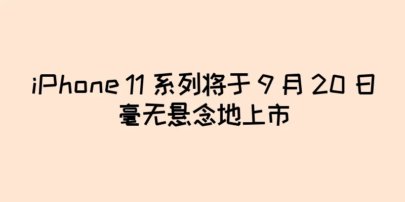 iPhone 11 系列将于 9 月 20 日毫无悬念地上市