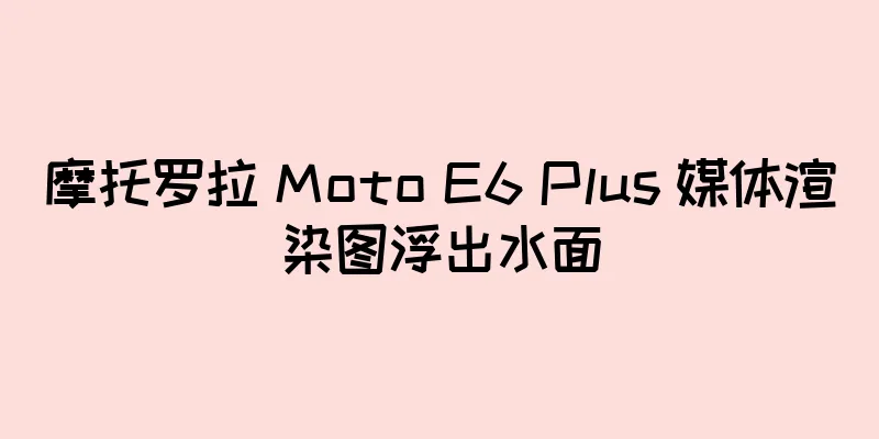 摩托罗拉 Moto E6 Plus 媒体渲染图浮出水面