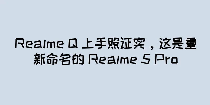 Realme Q 上手照证实，这是重新命名的 Realme 5 Pro