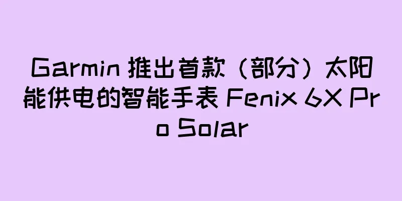Garmin 推出首款（部分）太阳能供电的智能手表 Fenix 6X Pro Solar