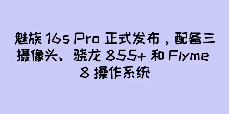 魅族 16s Pro 正式发布，配备三摄像头、骁龙 855+ 和 Flyme 8 操作系统