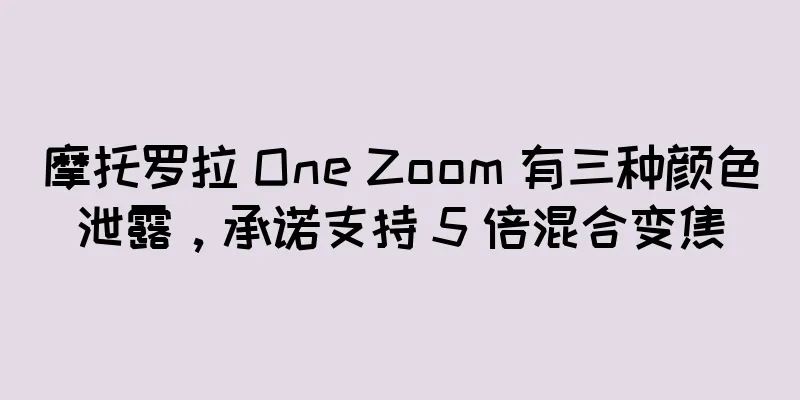 摩托罗拉 One Zoom 有三种颜色泄露，承诺支持 5 倍混合变焦