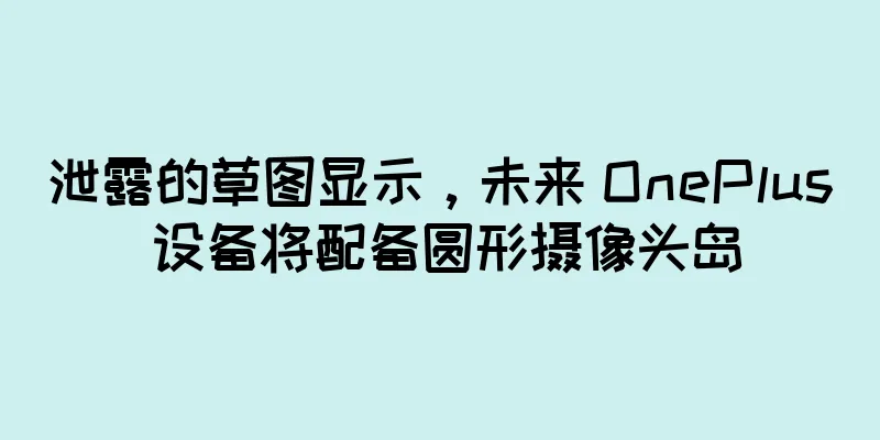 泄露的草图显示，未来 OnePlus 设备将配备圆形摄像头岛