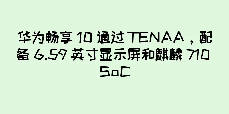 华为畅享 10 通过 TENAA，配备 6.59 英寸显示屏和麒麟 710 SoC