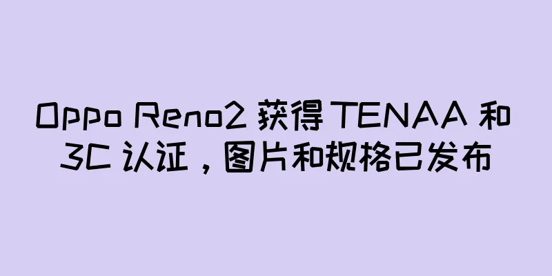Oppo Reno2 获得 TENAA 和 3C 认证，图片和规格已发布