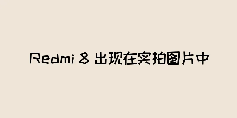 Redmi 8 出现在实拍图片中