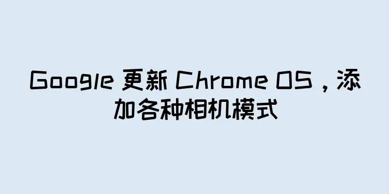 Google 更新 Chrome OS，添加各种相机模式