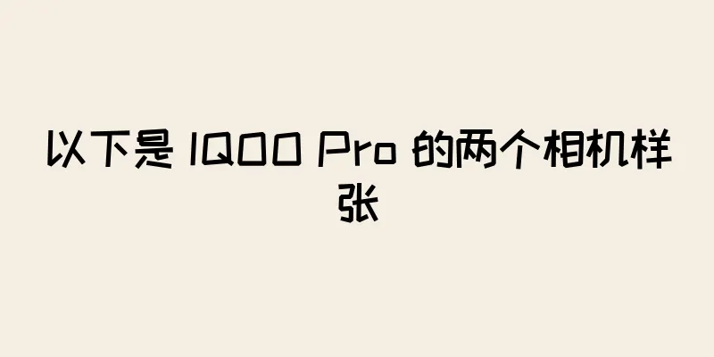 以下是 IQOO Pro 的两个相机样张